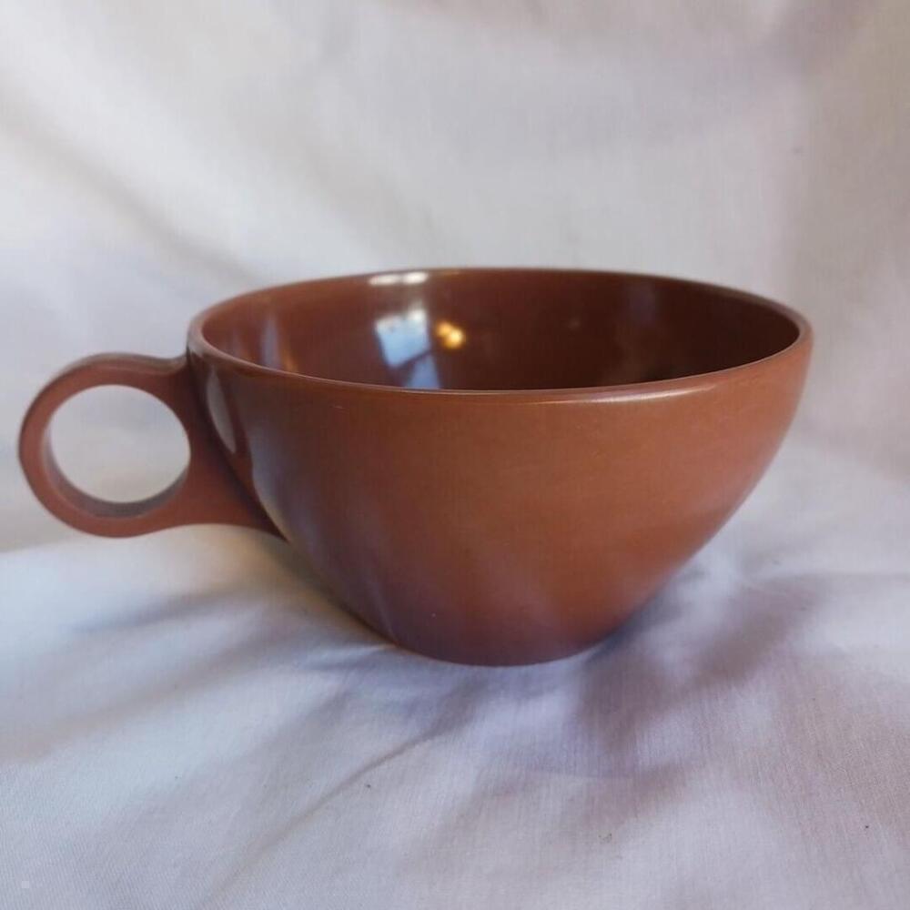 Vintage 1960s Prolon Melmac Brown Melamine Tea Cup 7403